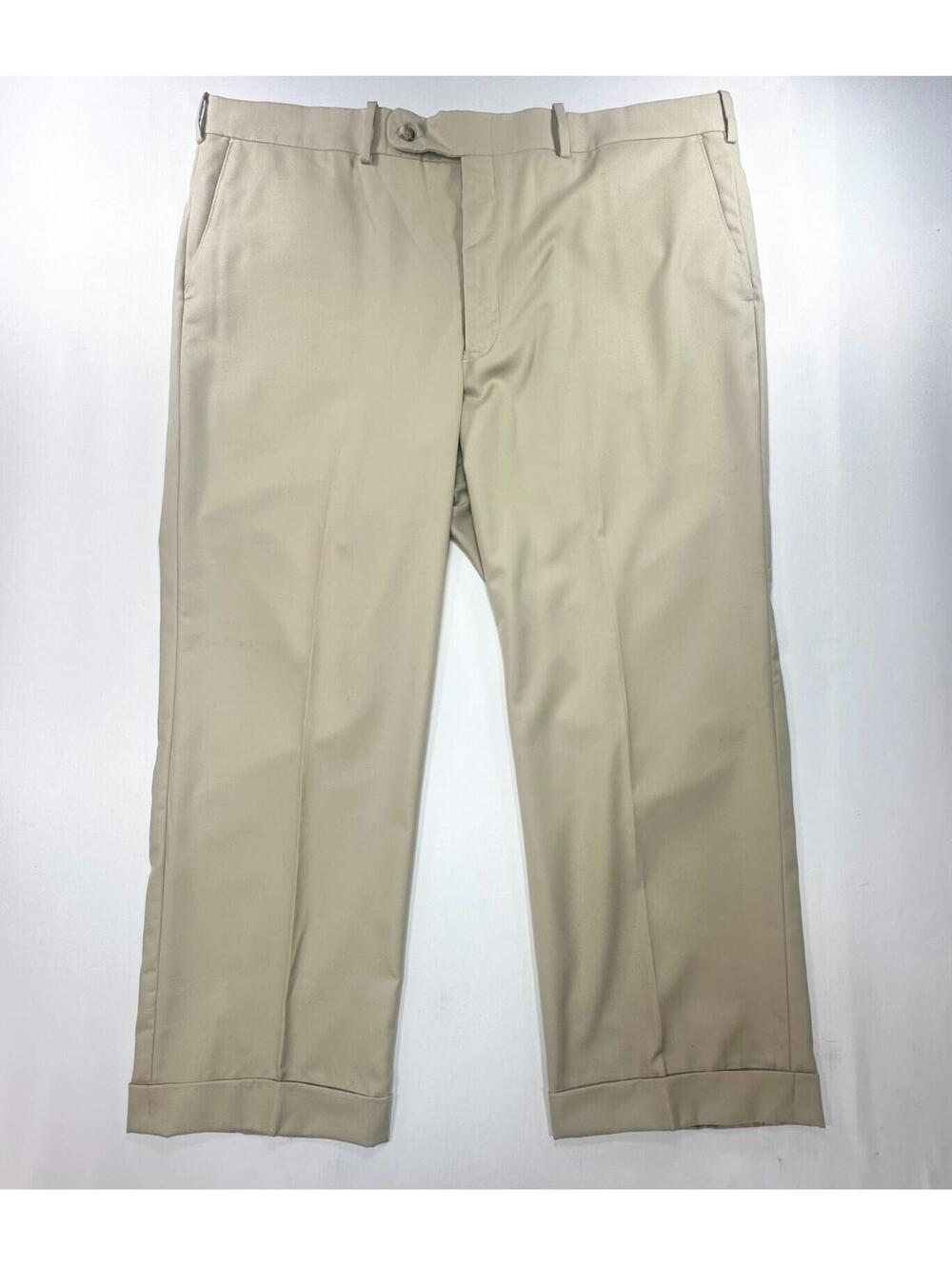 Tom James Royal Classic Flat Dress Pants Brown Men 40/28